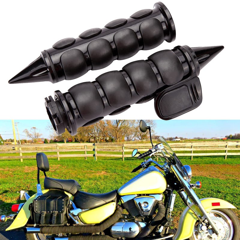 MISS MOLY Pair of 1" Dual Black Motorcycle Bar End Hand Grips Handlebar Compatible with Cruisers Harley Yamaha Suzuki - Image 3